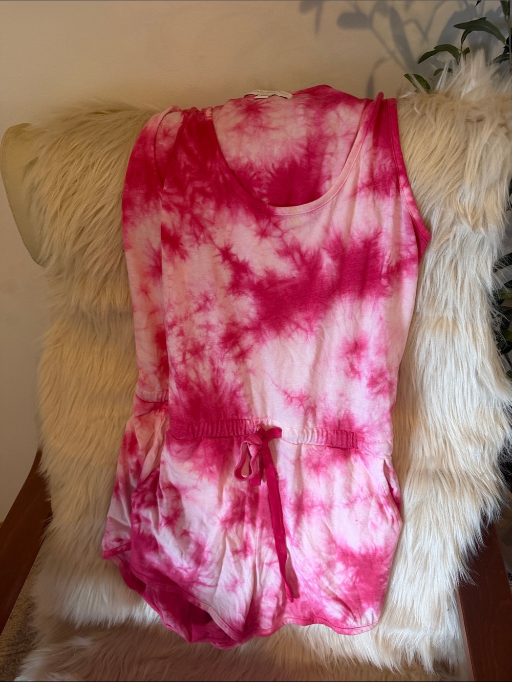 Spiritual Gangster Pink Tie-Dye Romper